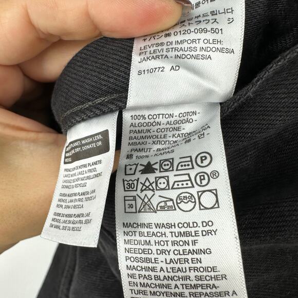 Levi’s Womens XS Denim Iconic Jumpsuit Standard Fit Black Cotton Western NWT - Picture 10 of 16